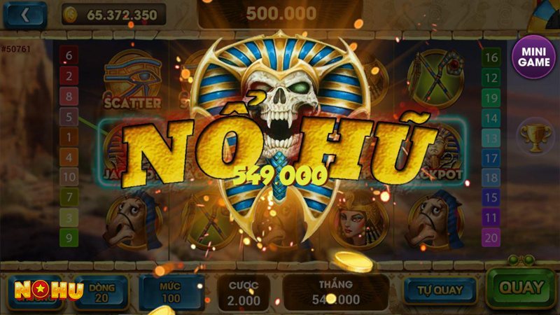 Nổ Hũ NoHu90 - Jackpot, wild, scatter và tính năng bonus